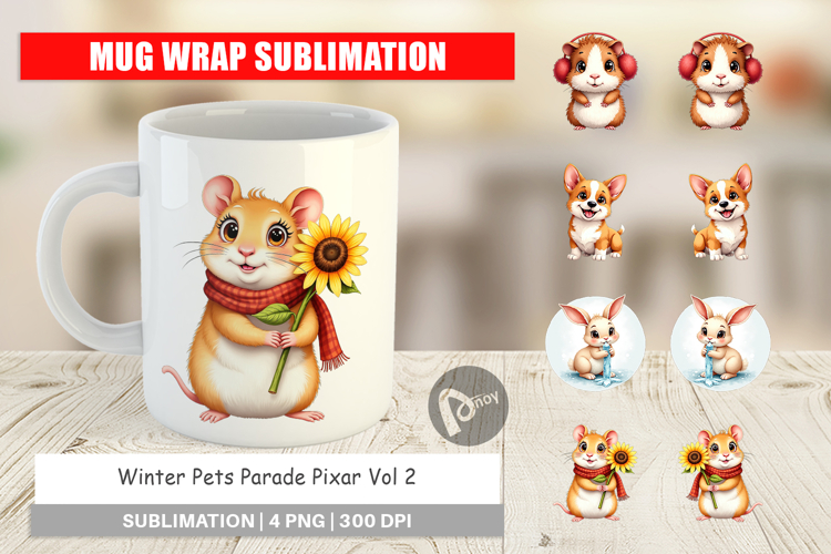 Winter Pets Parade Mug Wrap