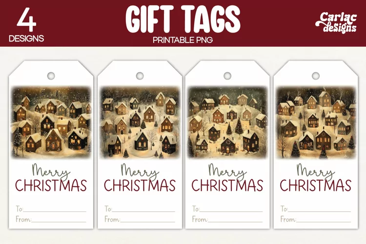 Christmas Gift Tags, Merry Christmas Printable Tags
