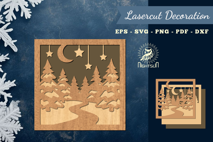 Winter Scene Lasercut Decoration 1