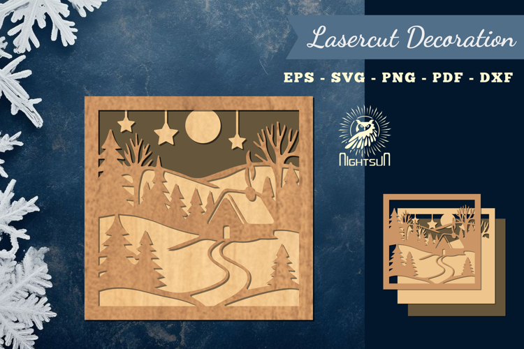 Winter Scene Lasercut Decoration 3