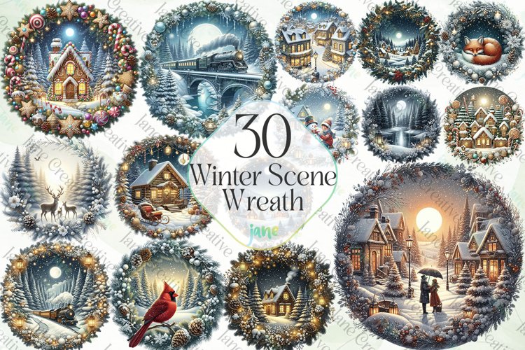 Winter Scene Clipart Image 8
