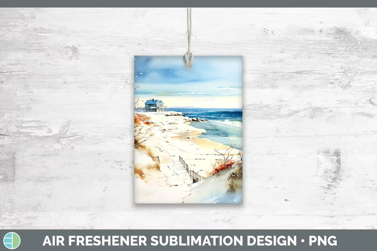 Winter Snow Beach Air Freshener Sublimation Car Freshener De