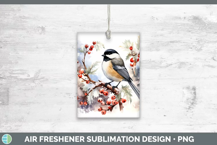 Winter Snow Chickadee Air Freshener Sublimation Car Freshene