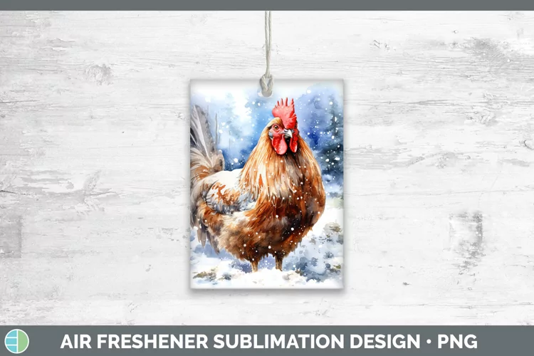 Winter Snow Chicken Air Freshener Sublimation Car Freshener