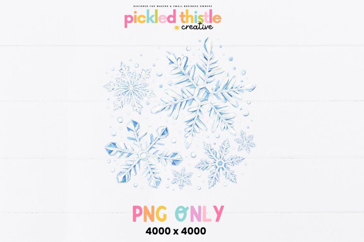 Blue Snowflake PNG, Winter Snowflakes PNG example image 1