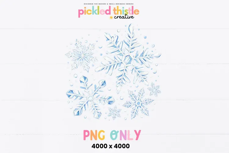 Blue Snowflake PNG, Winter Snowflakes PNG