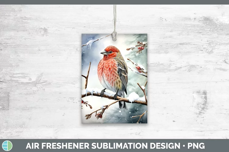 Winter Snow Finch Air Freshener Sublimation Car Freshener De