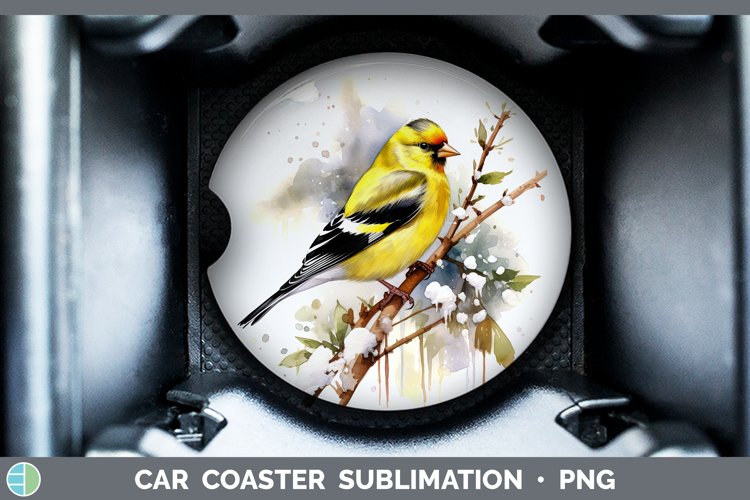 GorgeousWinter Snow Car Coaster design.