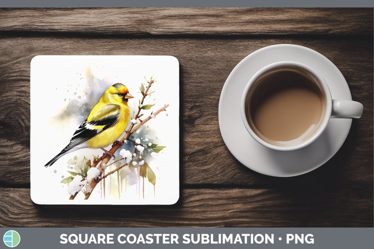 GorgeousWinter Snow Square Coaster design.