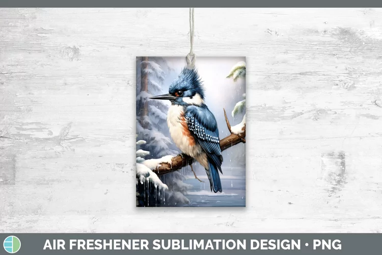 Winter Snow Kingfisher Air Freshener Sublimation Car Freshen