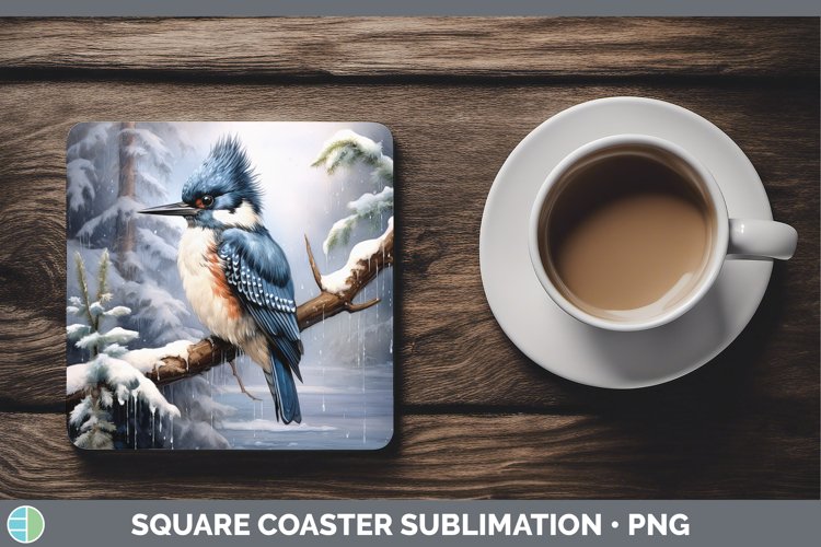 GorgeousWinter Snow Square Coaster design.