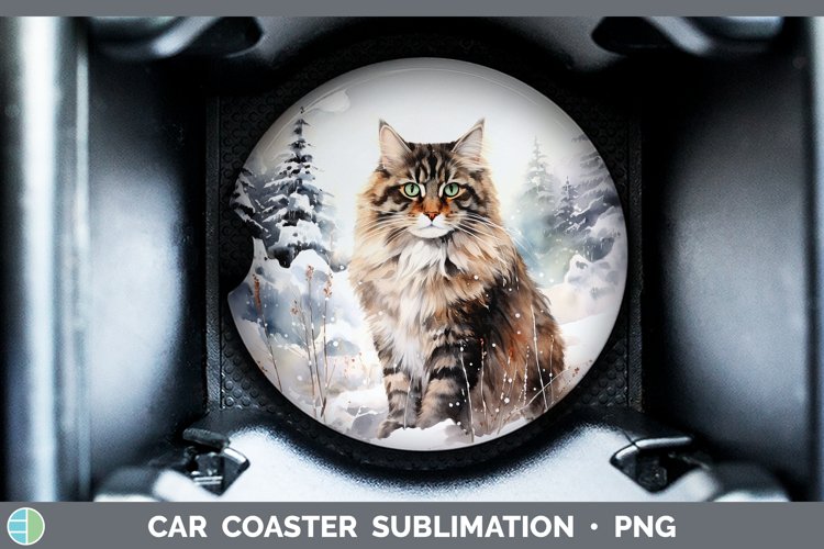 GorgeousWinter Snow Car Coaster design.