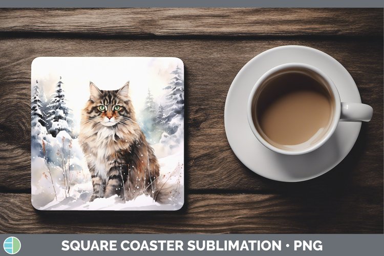 GorgeousWinter Snow Square Coaster design.