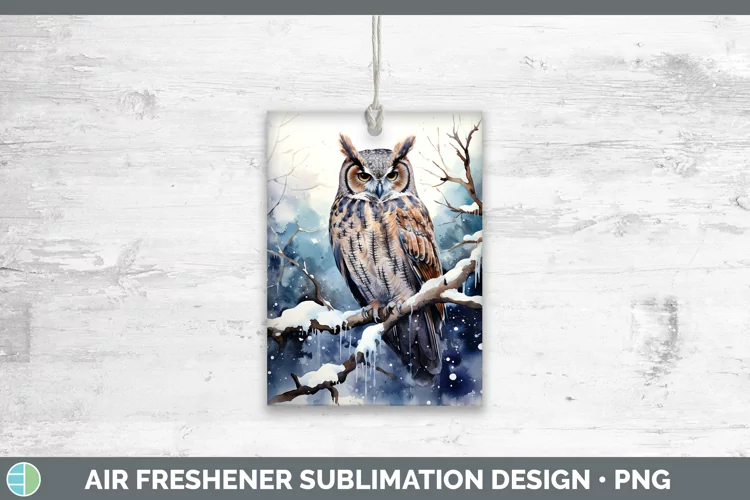 Winter Snow Owl Air Freshener Sublimation Car Freshener Desi