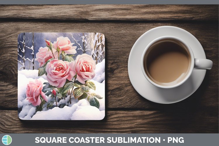 GorgeousWinter Snow Square Coaster design.