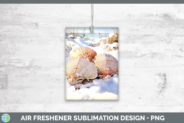 Winter Snow Seashell Air Freshener Sublimation Car Freshener
