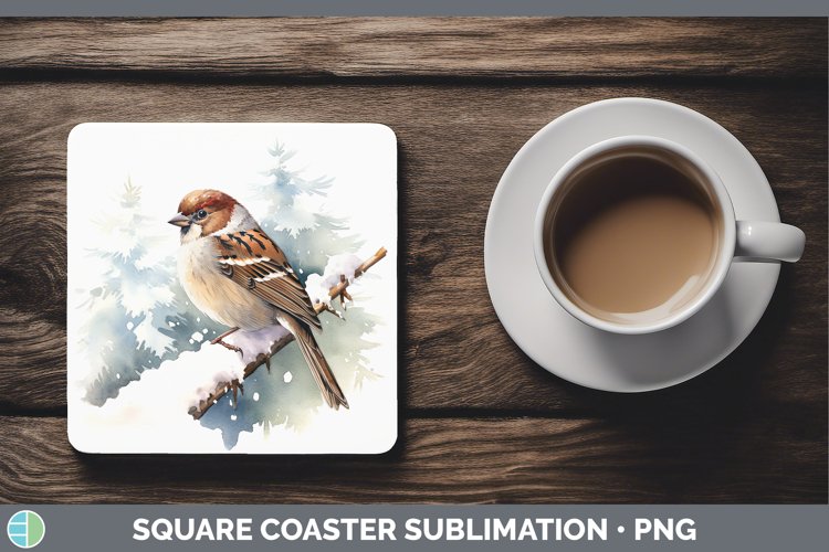 GorgeousWinter Snow Square Coaster design.