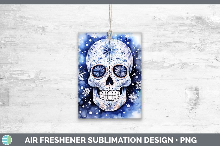 Winter Snow Sugar Skull Air Freshener Sublimation Car Freshe