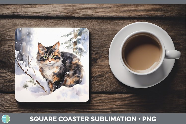 GorgeousWinter Snow Square Coaster design.