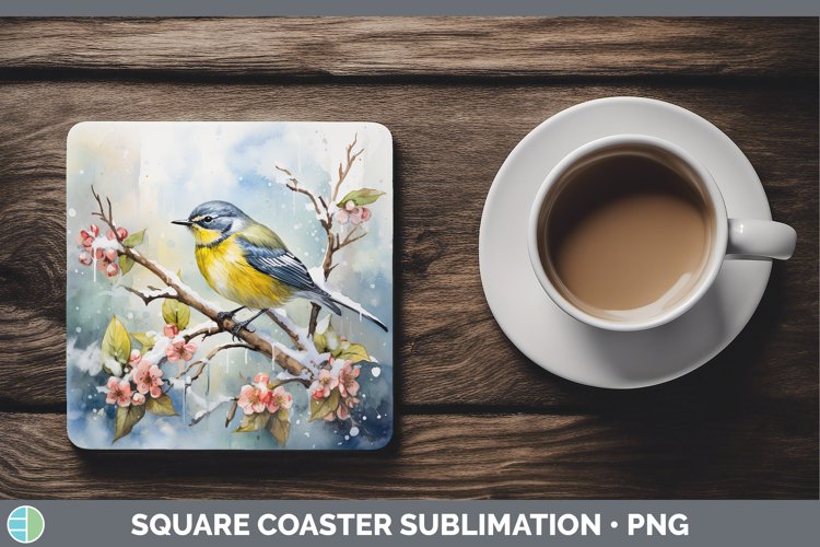 GorgeousWinter Snow Square Coaster design.