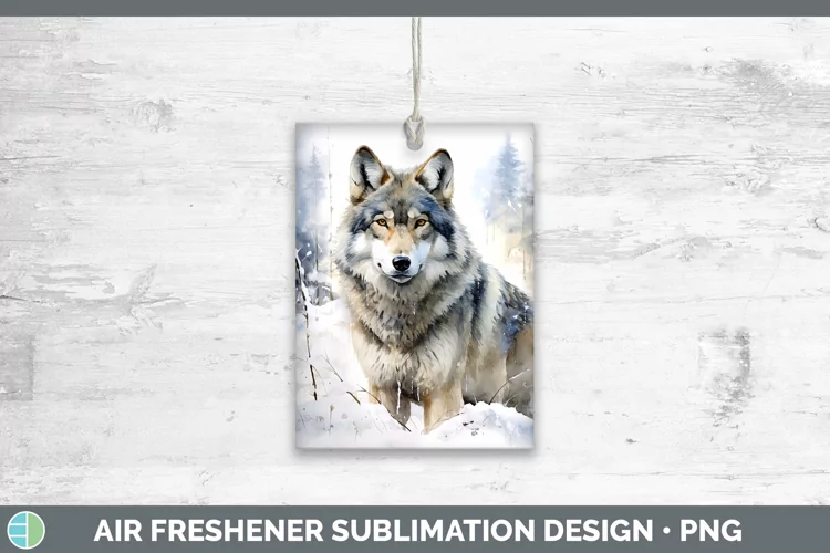 Winter Snow Wolf Air Freshener Sublimation Car Freshener Des