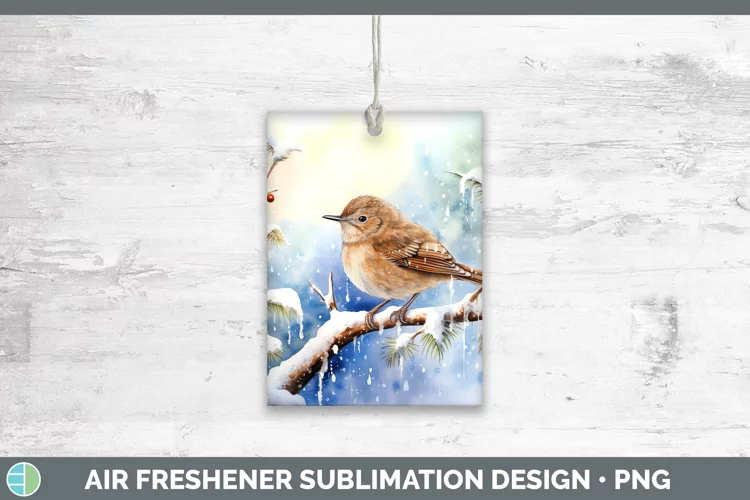 Winter Snow Wren Air Freshener Sublimation Car Freshener Des