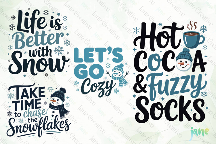 Winter Snowman Quotes Clipart