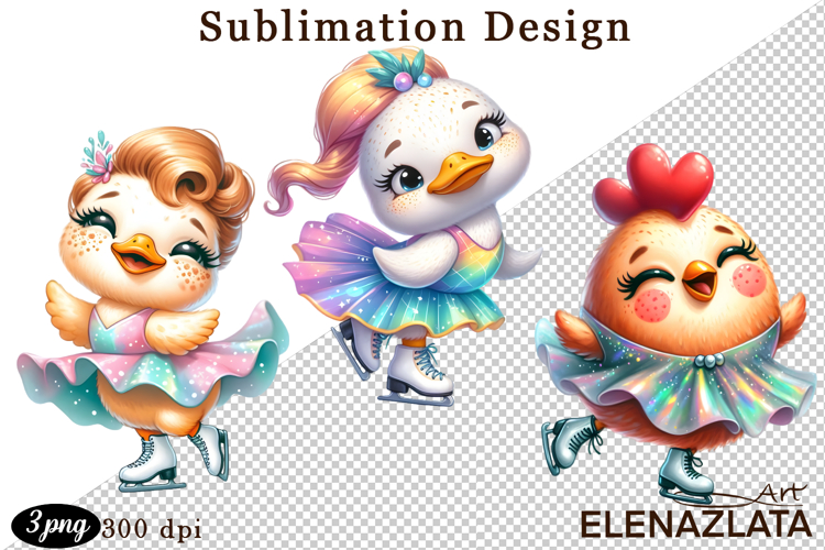 Winter sports clipart, American sports, animal clipart