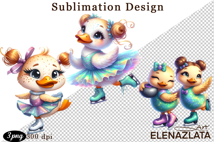 Winter sports clipart, American sports, animal clipart