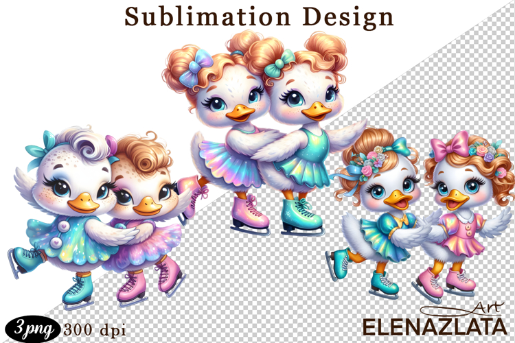 Winter sports clipart, American sports, animal clipart