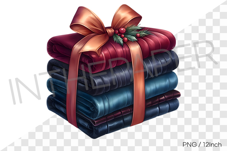 Luxurious velvet winter fabric with ribbon PNG winter fabric example image 1