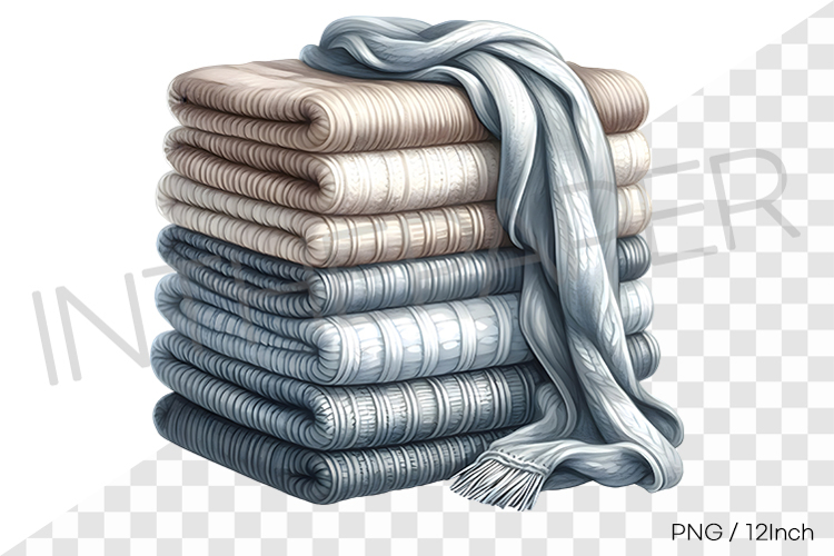 Thick winter scarf on knitted fabric PNG winter fabric art example image 1