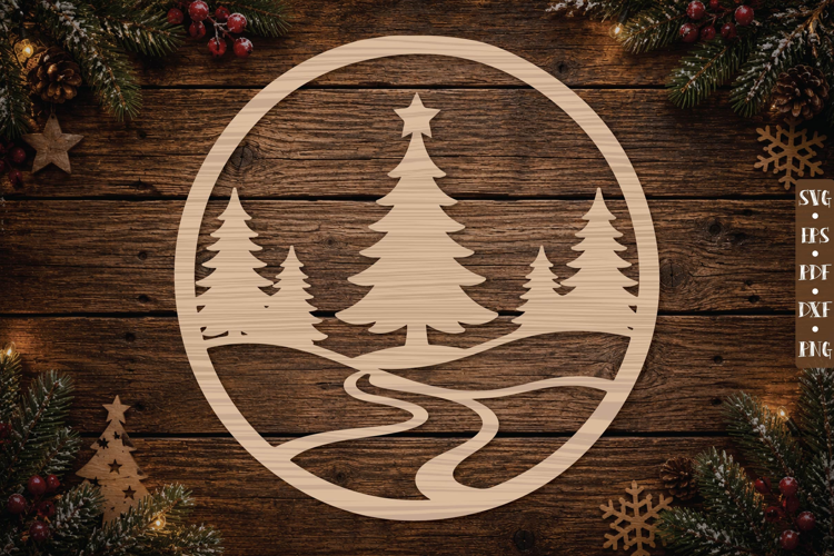 Winter Tree Ornament SVG