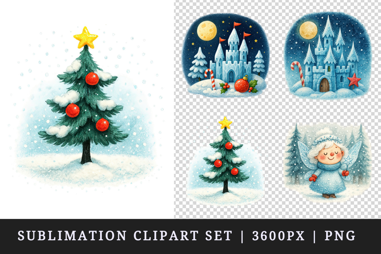 Winter clipart printable sublimation design png