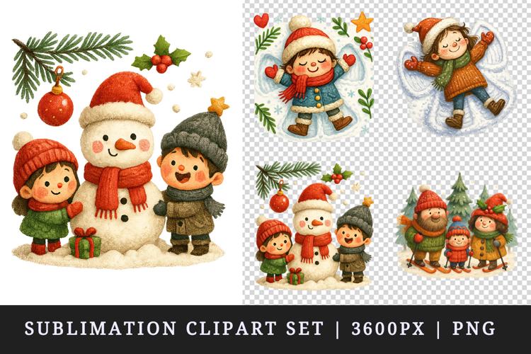 Winter clipart printable sublimation design png