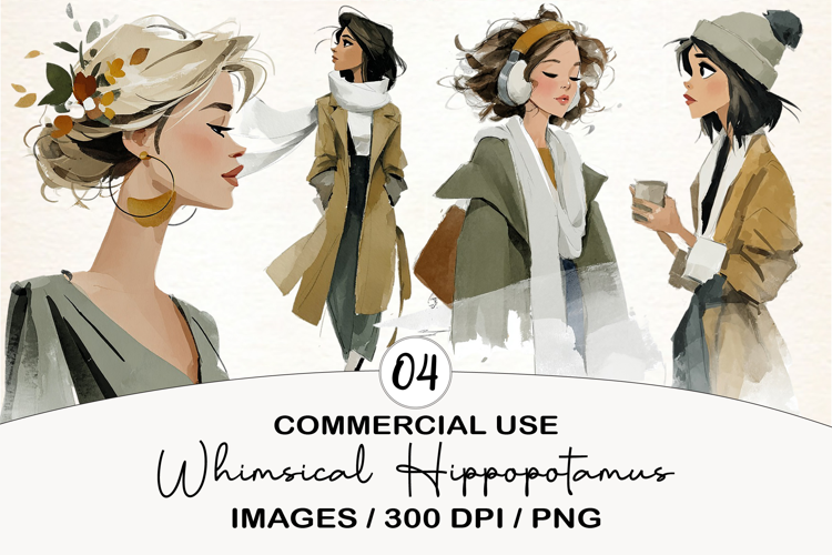 Winter Watercolor Clipart PNG