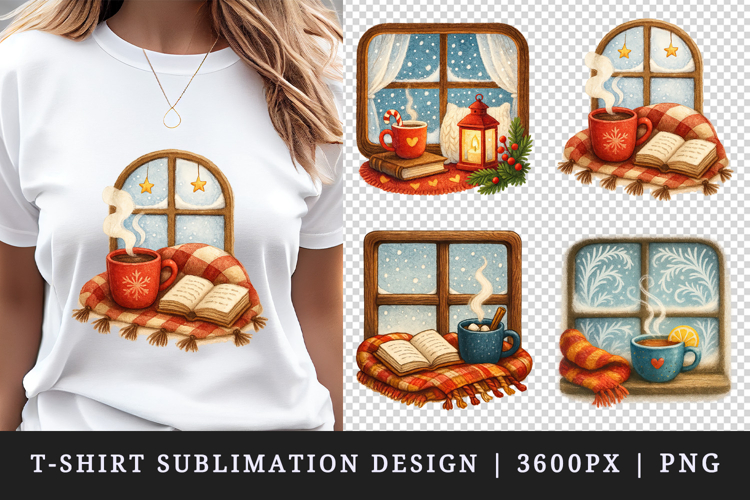 Winter t-shirt printable sublimation design png example image 1