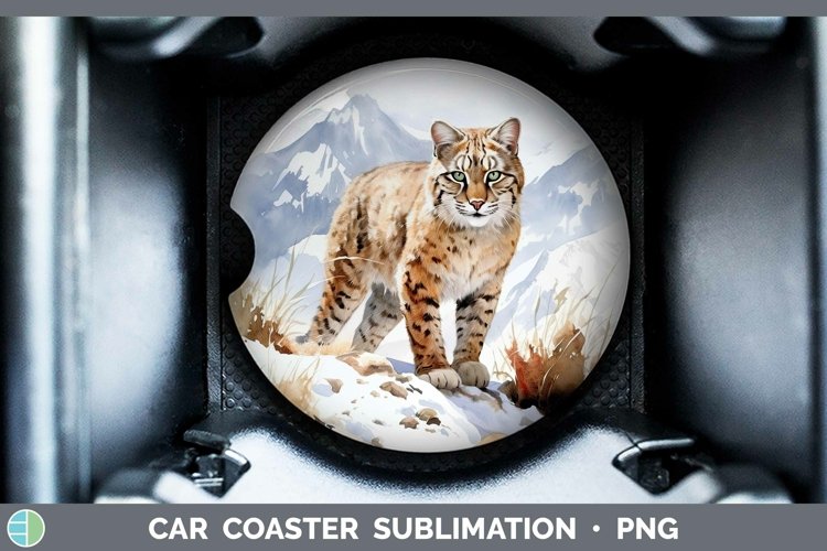GorgeousWinter Wild Cats Car Coaster design.