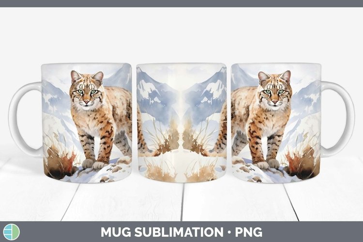GorgeousWinter Wild Cats Mug Wrap design.