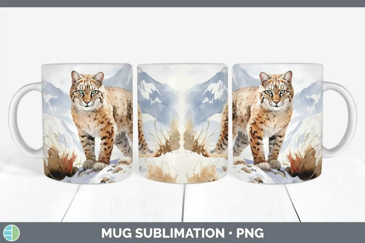 Winter Wild Cats Andean Mountain Cat Mug Wrap Sublimation Co