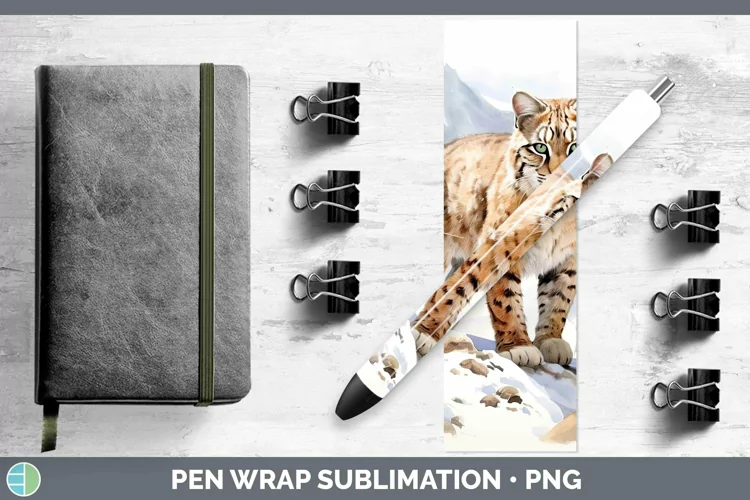 Winter Wild Cats Andean Mountain Cat Pen Wrap Sublimation Pe