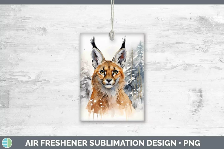 Winter Wild Cats Caracal Air Freshener Sublimation Car Fresh