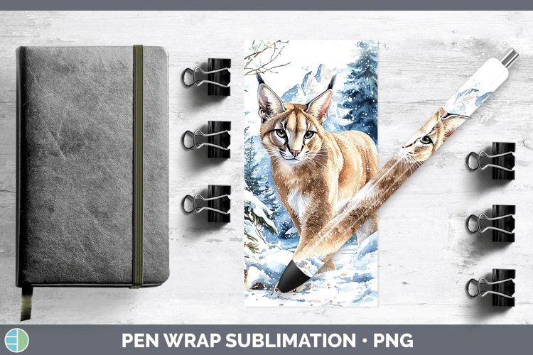 GorgeousWinter Wild Cats Pen Wrap design.