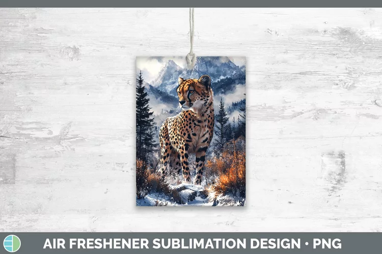 Winter Wild Cats Cheetah Air Freshener Sublimation Car Fresh