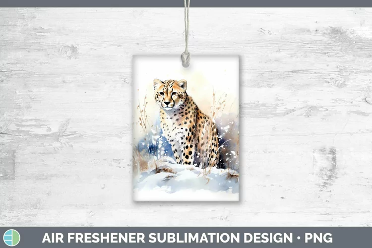 Winter Wild Cats Cheetah Air Freshener Sublimation Car Fresh