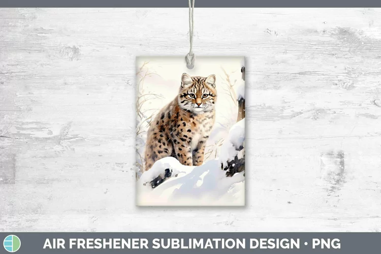 Winter Wild Cats Geoffroys Cat Air Freshener Sublimation Car