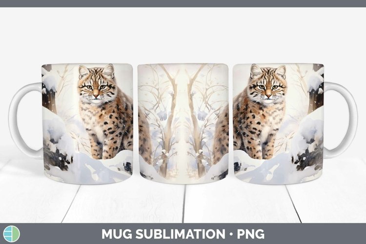 GorgeousWinter Wild Cats Mug Wrap design.