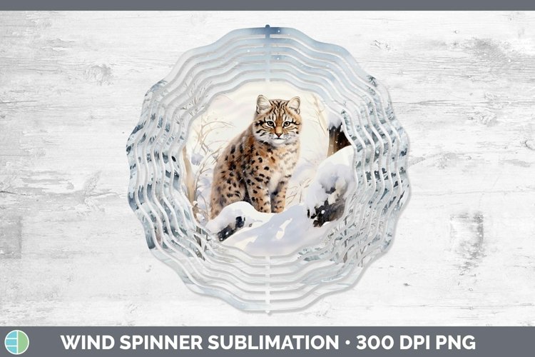GorgeousWinter Wild Cats Wind Spinner design.