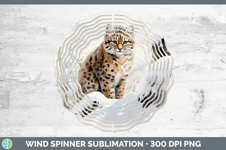 Winter Wild Cats Geoffroys Cat Wind Spinner Sublimation Spin