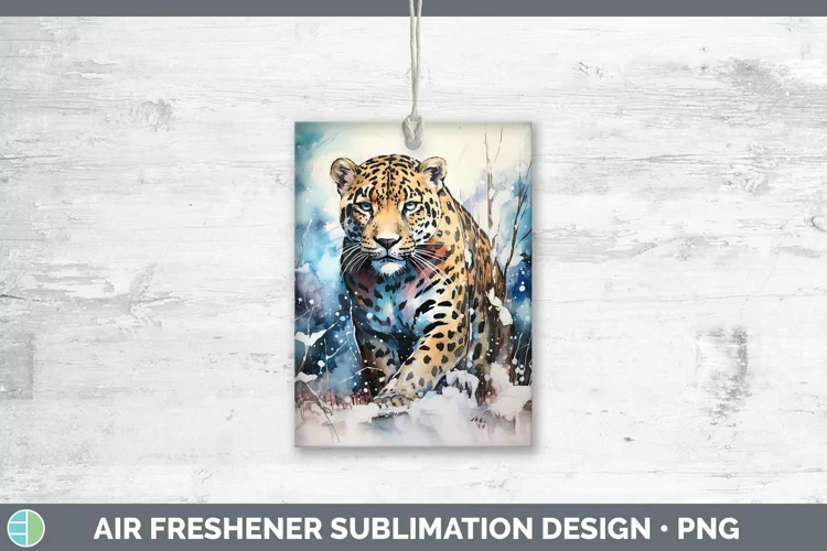 Winter Wild Cats Jaguar Air Freshener Sublimation Car Freshe